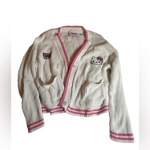 Hello Kitty Cream Cardigan with Pink Details